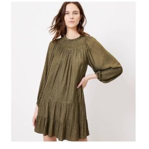 Brand New Petite Smocked Yoke Swing Dress